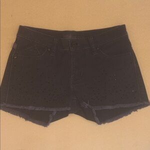 Rock & Republic Black on black Rhinestone ‘Lolita’  jean shorts